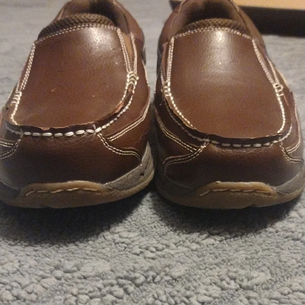 Dr. Scholl's Advanced Comfort Leather Classic Brown Loafers - Picture 4 of 10